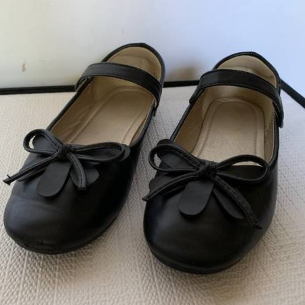 HeHalnom Girls Toddler Size 2 Emma Dress Ballet Flat Shoes in Black